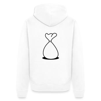 Bag - Veste à capuche bio Premium Unisexe - blanc - Dos - Thijin (182cm)