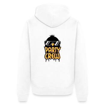 Cool Party Crew Penguin - Unisex Premium Organic Zip Hoodie - white - Back - Thijin (182cm)