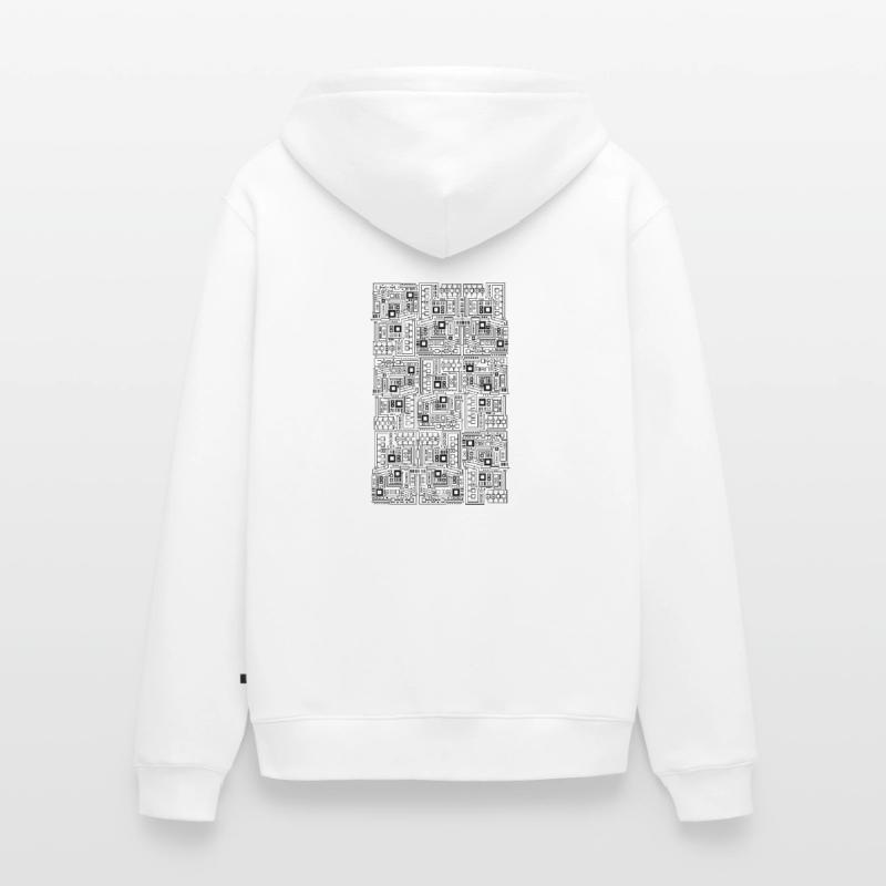 Circuit board CPU motif technology pattern computer gift Unisex Premium Organic Zip Hoodie