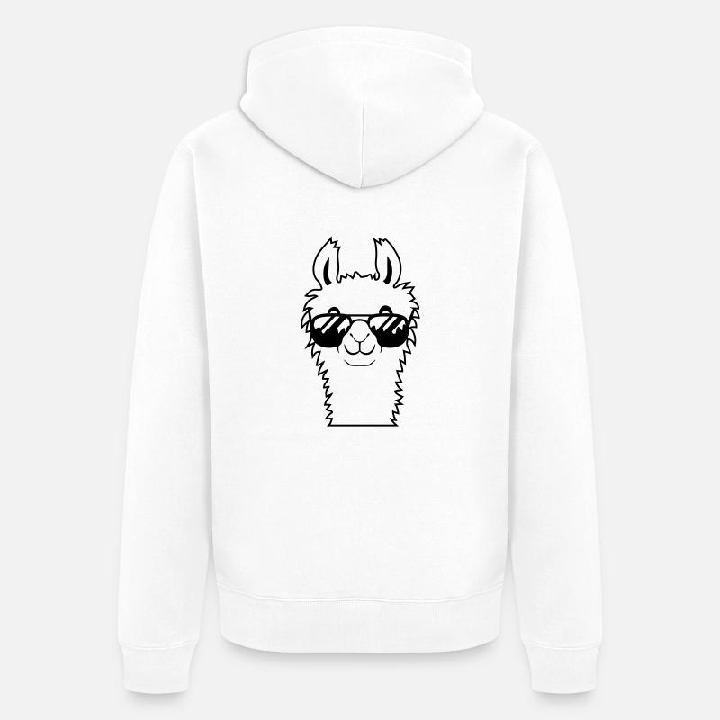 Lunettes de soleil Alpaca Cool - Veste à capuche bio Premium Unisexe - blanc
