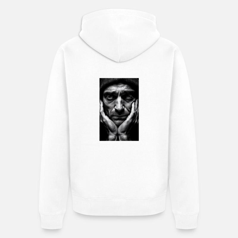 Penseur Guy - Veste à capuche bio Premium Unisexe - blanc