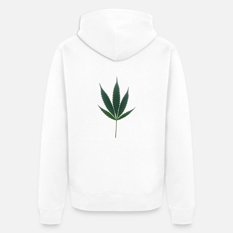 C’est l’heure du cannabis - Veste à capuche bio Premium Unisexe - blanc