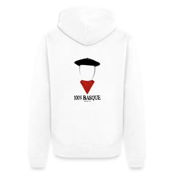 T-Shirt Basque - Veste à capuche bio Premium Unisexe - blanc - Dos - Thijin (182cm)