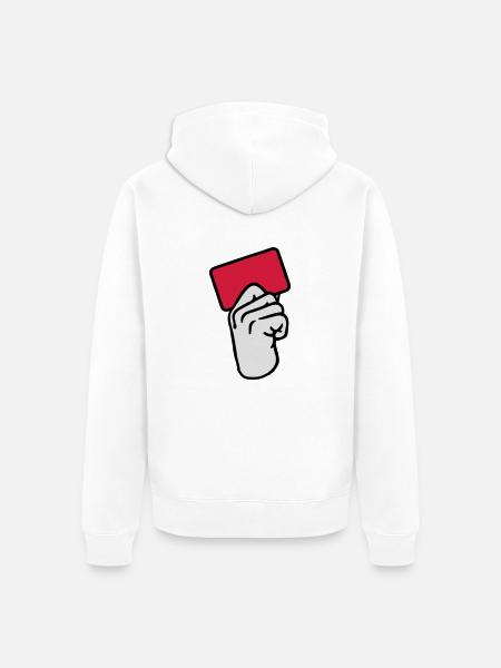 Rote Karte - Unisex Premium Bio Zip Hoodie - Weiß