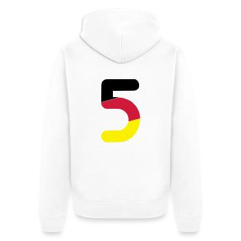 Euro 2012 Allemagne nationale numéro de l'équipe - Veste à capuche bio Premium Unisexe - blanc - Dos - Thijin (182cm)