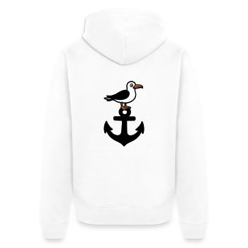 Anker Möwe Hafen - Veste à capuche bio Premium Unisexe - blanc - Dos - Thijin (182cm)