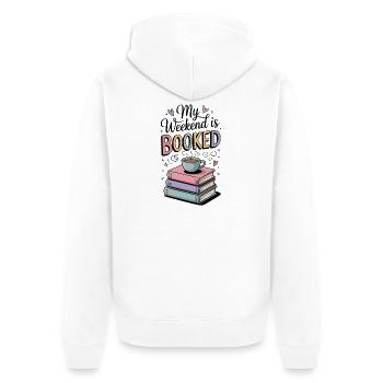 De jolies tasses à café pour les amateurs de livres - Veste à capuche bio Premium Unisexe - blanc - Dos - Thijin (182cm)