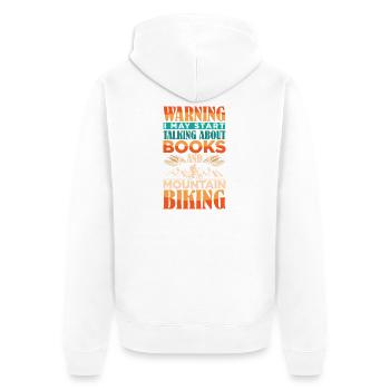 VTT, VTT, Rat de bibliothèque, Rat de bibliothèque, Rat de bibliothèque - Veste à capuche bio Premium Unisexe - blanc - Dos - Thijin (182cm)