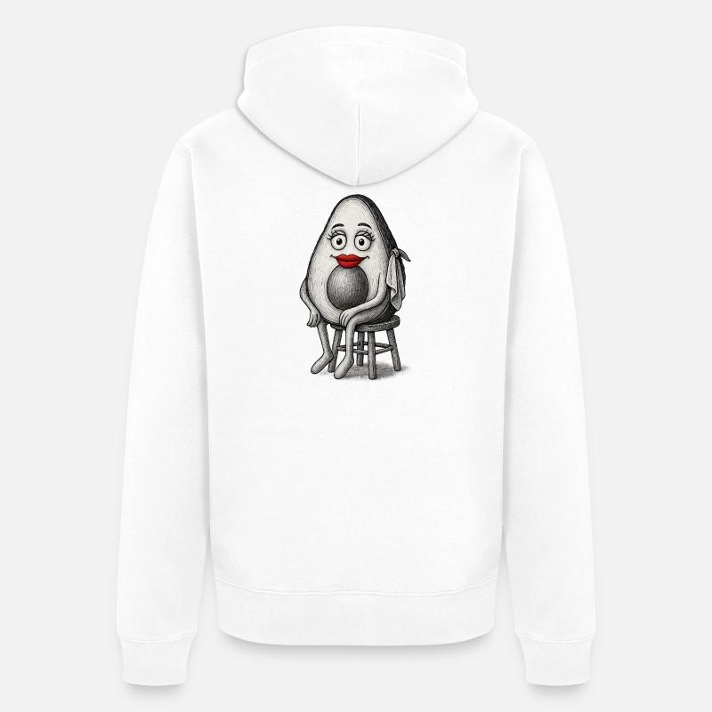 Avocat Décalé - Veste à capuche bio Premium Unisexe - blanc