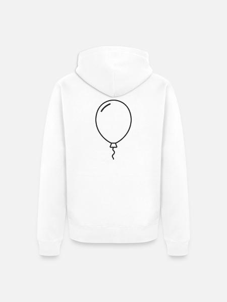 Luftballon Ballon - Unisex Premium Bio Zip Hoodie - Weiß