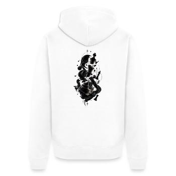 Art des échecs - Roi brisé épique & Échiquier - - Veste à capuche bio Premium Unisexe - blanc - Dos - Thijin (182cm)