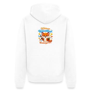 Kleiner Künstler im Kindergarten - Unisex Premium Bio Zip Hoodie - Weiß - Hinten - Thijin (182cm)