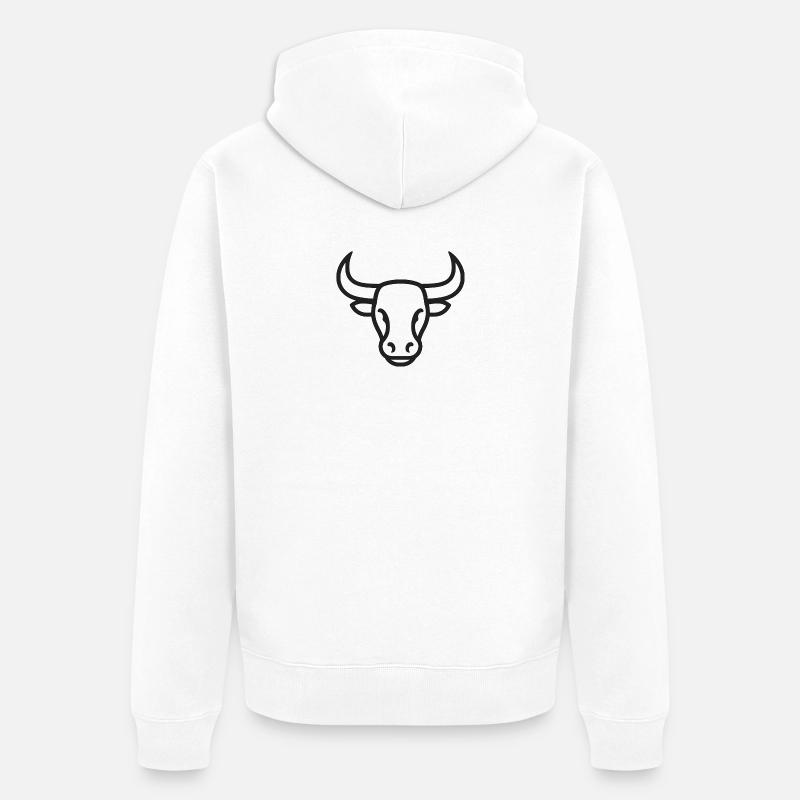 USURE TAURX - Veste à capuche bio Premium Unisexe - blanc