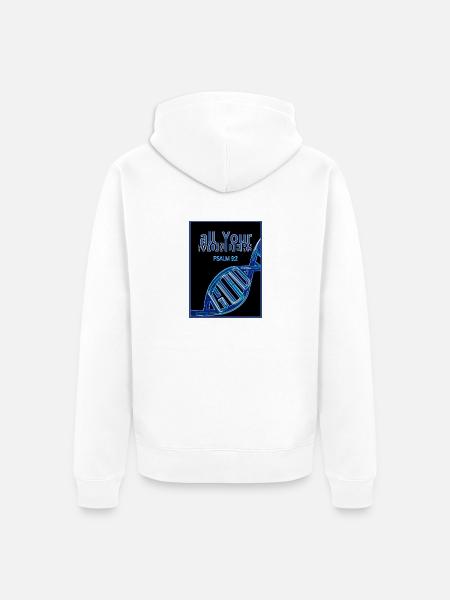 all YOUR wonders DNA - Unisex Premium Organic Zip Hoodie - white