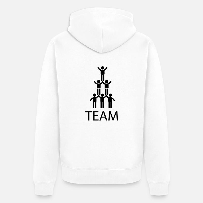 équipe - Veste à capuche bio Premium Unisexe - blanc