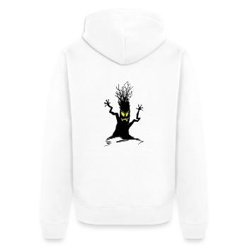 halloween-tree - Unisex Premium Bio Zip Hoodie - Weiß - Hinten - Thijin (182cm)