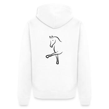 cheval - Veste à capuche bio Premium Unisexe - blanc - Dos - Thijin (182cm)