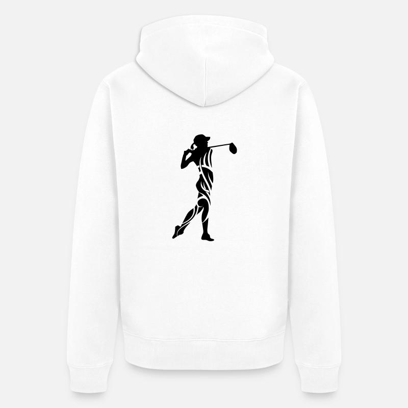 Golf féminin de tribal - Veste à capuche bio Premium Unisexe - blanc