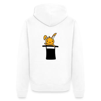 Lapin Sorcier Chapeau Haut de Forme Enfant Bébé Sorcier Mignon - Veste à capuche bio Premium Unisexe - blanc - Dos - Thijin (182cm)
