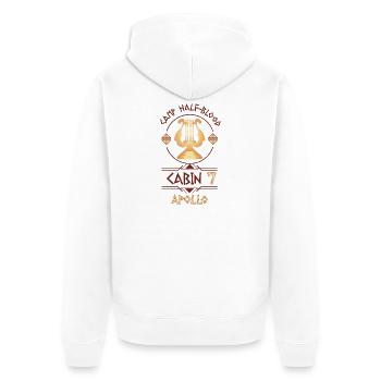 Cabin #7 in Camp Half Blood, Child of Apollo - Unisex Premium Organic Zip Hoodie - white - Back - Thijin (182cm)