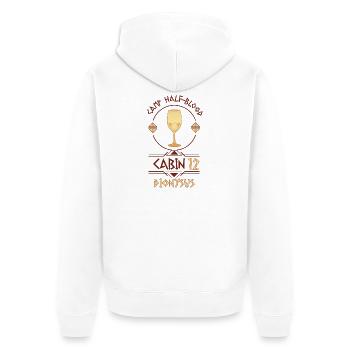 Cabin #12 in Camp Half Blood, Child of Dionysus - Unisex Premium Organic Zip Hoodie - white - Back - Thijin (182cm)