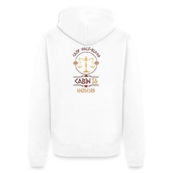 Cabin #16 in Camp Half Blood, Child of Nemesis - Unisex Premium Organic Zip Hoodie - white - Back - Thijin (182cm)