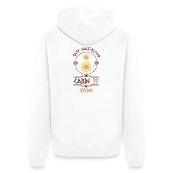 Cabin #19 in Camp Half Blood, Child of Tyche - Unisex Premium Organic Zip Hoodie - white - Back - Thijin (182cm)