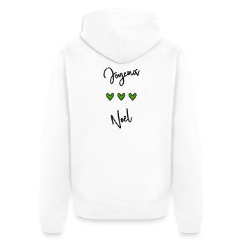 BONNE ANNEE. SAINT SYLVESTRE. NOUVELLE ANNÉE - Veste à capuche bio Premium Unisexe - blanc - Dos - Thijin (182cm)