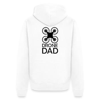 Drone Dad cooler Vati lustige Sprüche fliegen Logo - Unisex Premium Bio Zip Hoodie - Weiß - Hinten - Thijin (182cm)