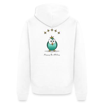 HAPPY BIRTHDAY - Veste à capuche bio Premium Unisexe - blanc - Dos - Thijin (182cm)