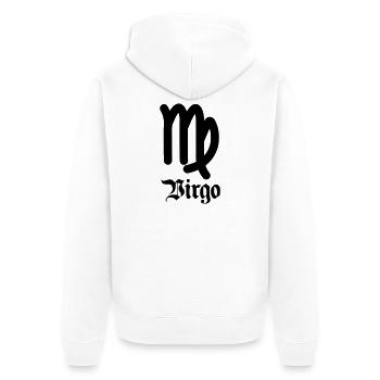 Signe du zodiaque Vierge - Veste à capuche bio Premium Unisexe - blanc - Dos - Thijin (182cm)