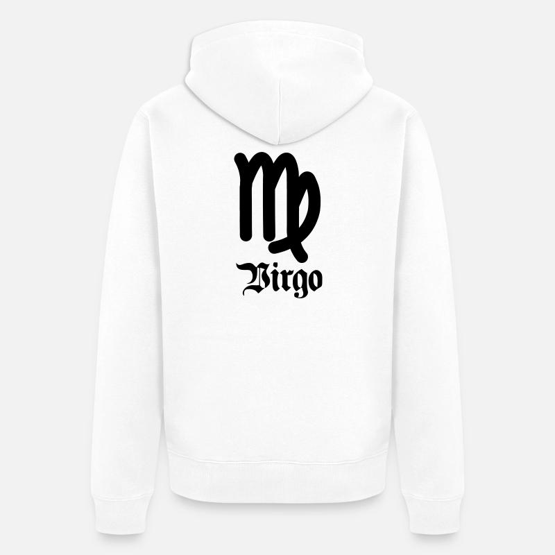 Signe du zodiaque Vierge - Veste à capuche bio Premium Unisexe - blanc