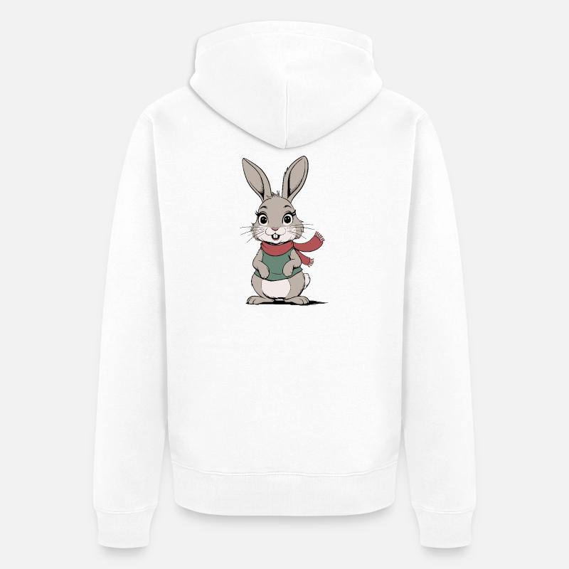 Lapin mignon - Veste à capuche bio Premium Unisexe - blanc