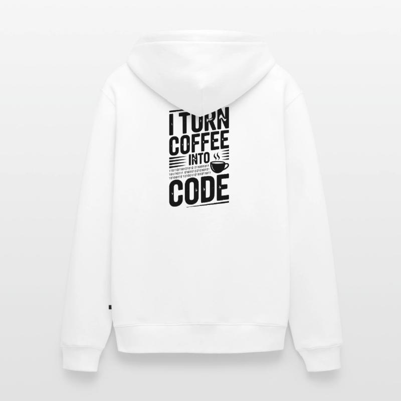 Je transforme le café en code Veste à capuche bio Premium Unisexe