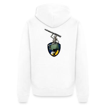 Irish Tea - Unisex Premium Organic Zip Hoodie - white - Back - Thijin (182cm)