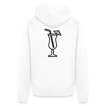 cocktail - Veste à capuche bio Premium Unisexe - blanc - Dos - Thijin (182cm)