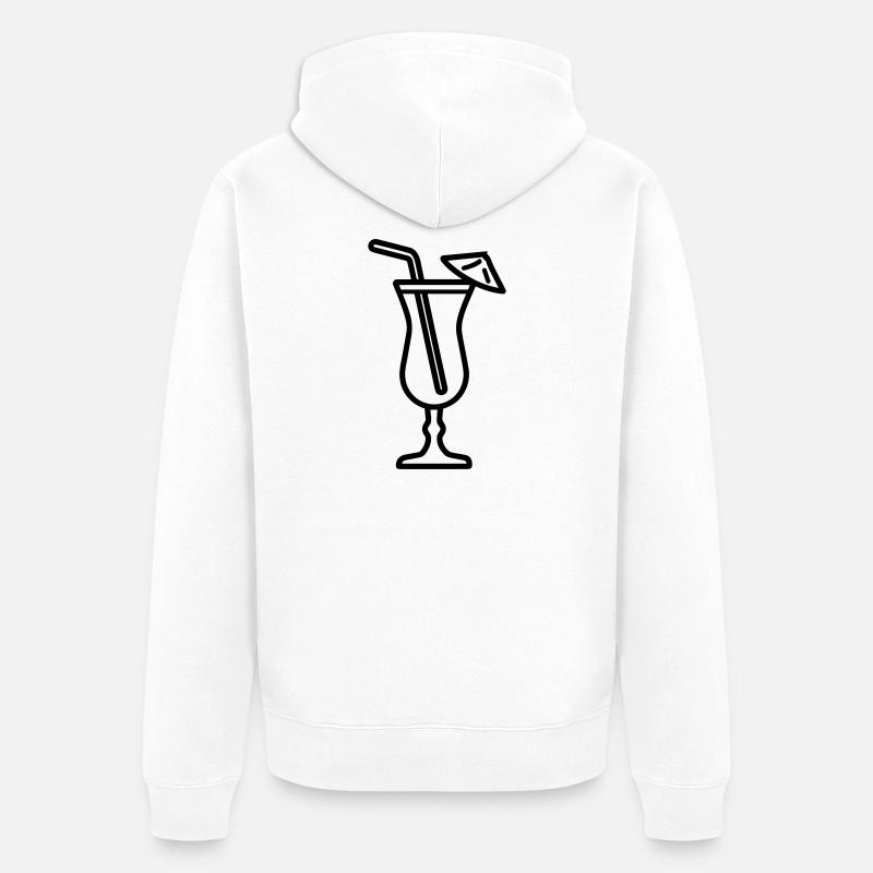 cocktail - Veste à capuche bio Premium Unisexe - blanc