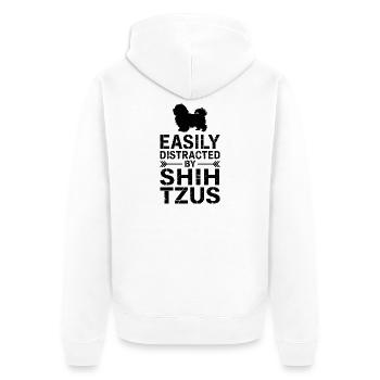 Shih Tzu Dictions Chiens Drôle Shih Tzu Cadeau Shih Tzu - Veste à capuche bio Premium Unisexe - blanc - Dos - Thijin (182cm)