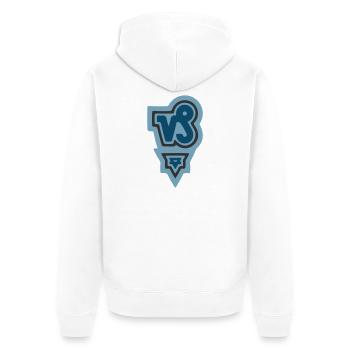Zodiac Tribal Capricorn and Earth - Unisex Premium Organic Zip Hoodie - white - Back - Thijin (182cm)