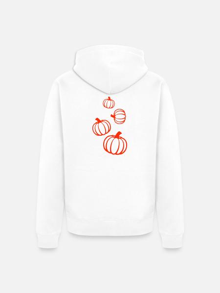 Kürbis Symbol - Unisex Premium Bio Zip Hoodie - Weiß