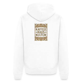 Coffee house culture - Unisex Premium Organic Zip Hoodie - white - Back - Thijin (182cm)
