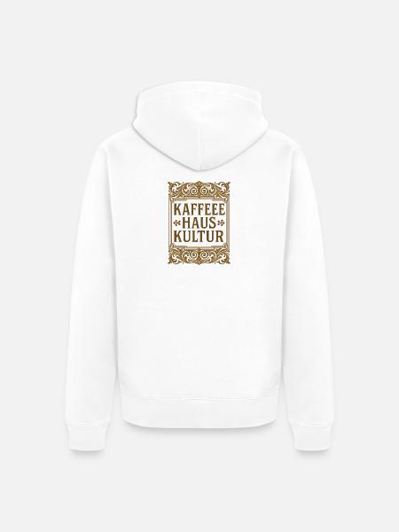 Coffee house culture - Unisex Premium Organic Zip Hoodie - white