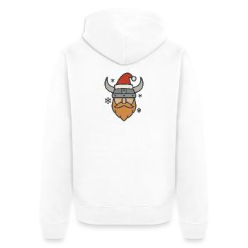 Vikings with Santa hats - Unisex Premium Organic Zip Hoodie - white - Back - Thijin (182cm)