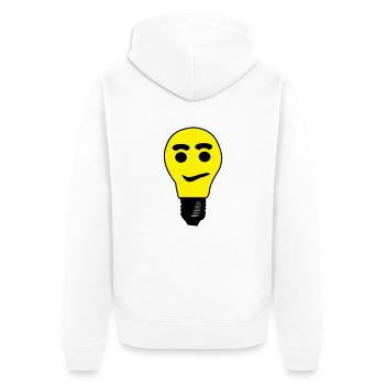 glühbirne - Unisex Premium Bio Zip Hoodie - Weiß - Hinten - Thijin (182cm)