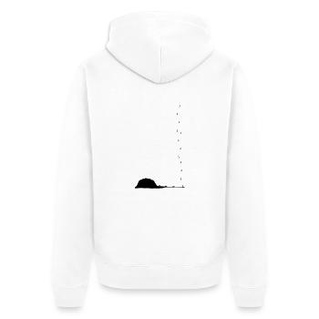 Ameisen - Unisex Premium Bio Zip Hoodie - Weiß - Hinten - Thijin (182cm)