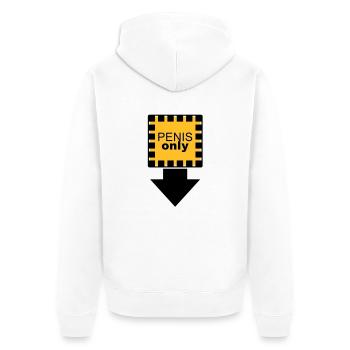 penis_only - Veste à capuche bio Premium Unisexe - blanc - Dos - Thijin (182cm)