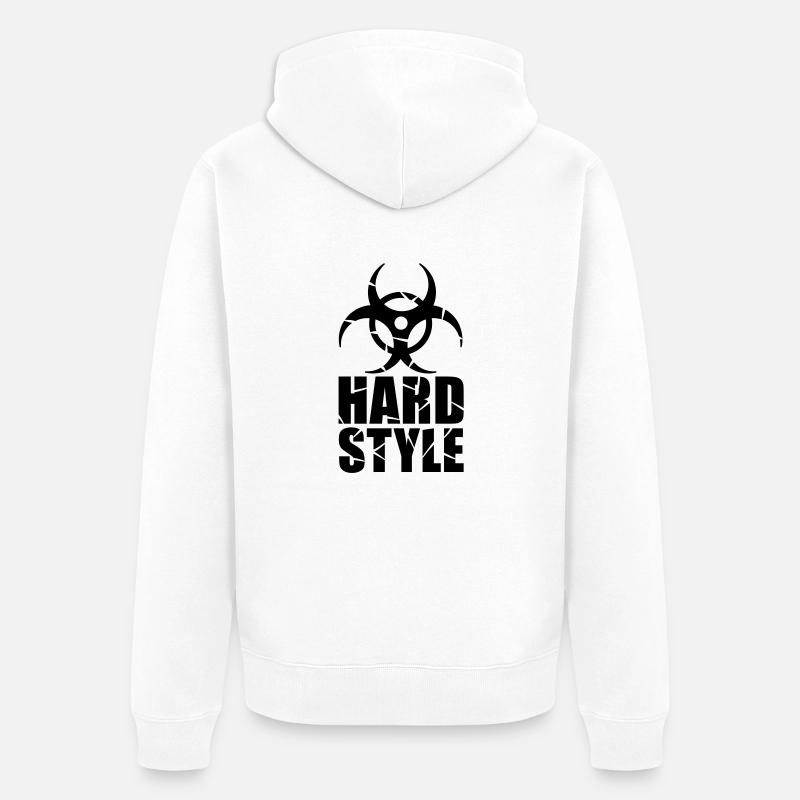 hard_style_f1 - Veste à capuche bio Premium Unisexe - blanc