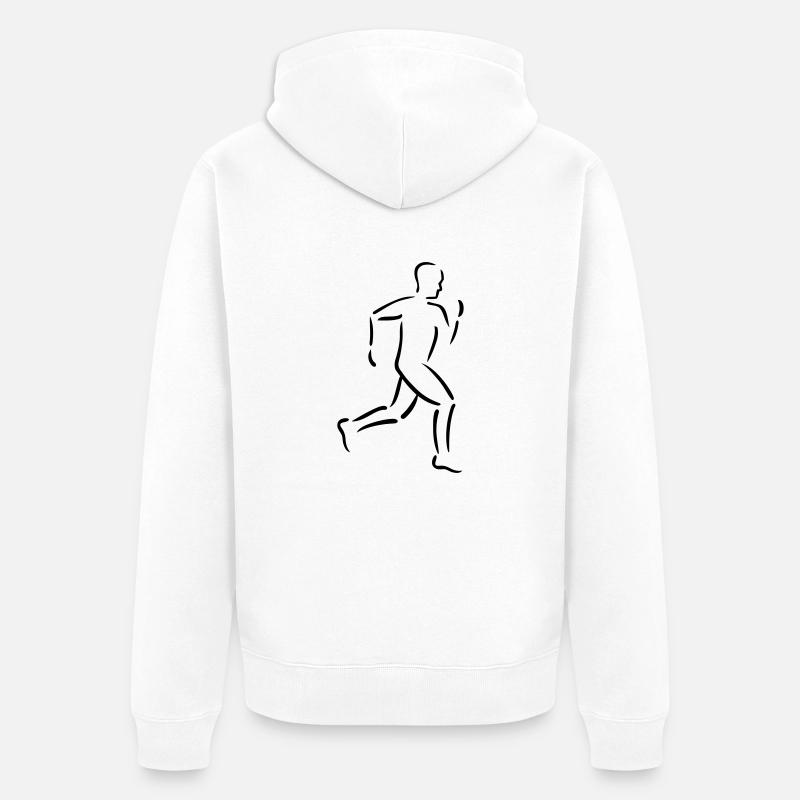 Courir - Veste à capuche bio Premium Unisexe - blanc