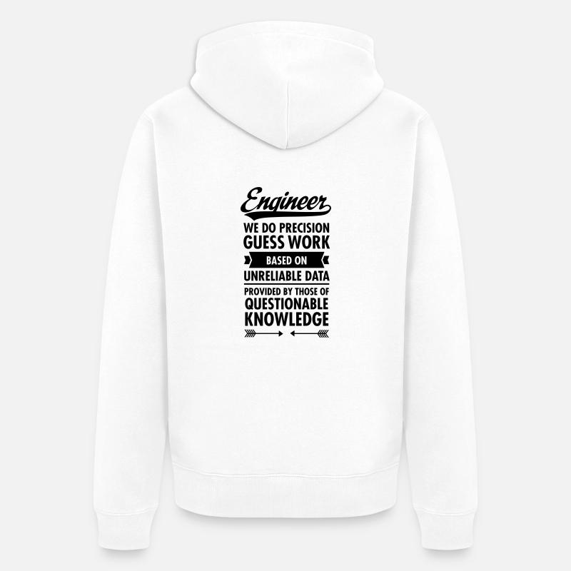 Engineer... - Veste à capuche bio Premium Unisexe - blanc