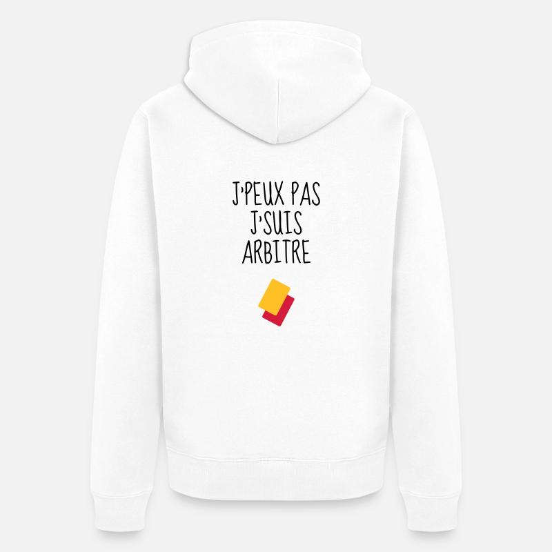 Arbitre / Arbitrage / Sport / Sifflet - Veste à capuche bio Premium Unisexe - blanc